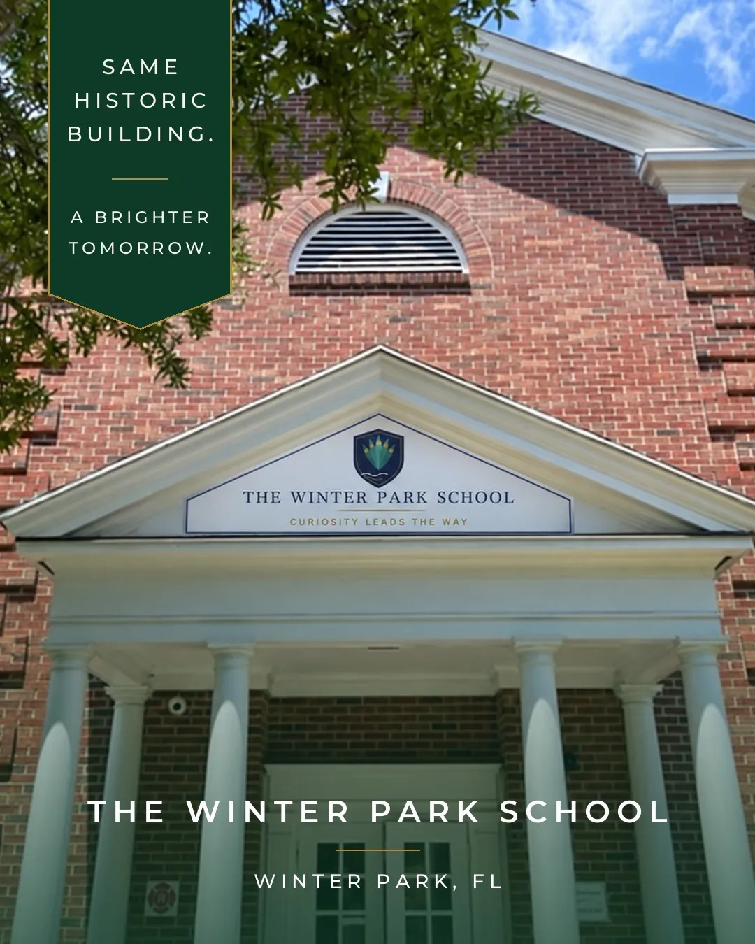 The Winter Park School historic brick building in Winter Park, FL